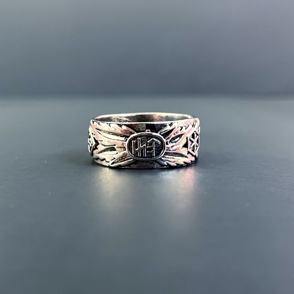 925 Sterling Silver Men's Skull Ring - Picture 6 of 8